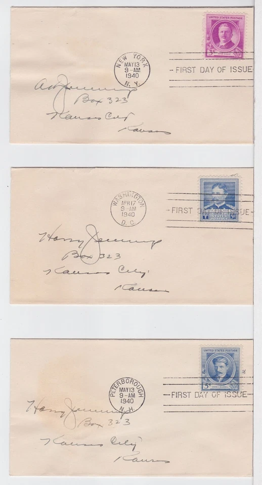 TurtlesTradingPost- 1940 Famous Americans #859-893  FDC Set Minus 2 - 33 Covers! - Image 4 of 4