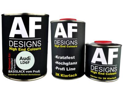 FÜR Audi LD6F Seaglass Green 2,5L Autolack Set Klarlack Härter