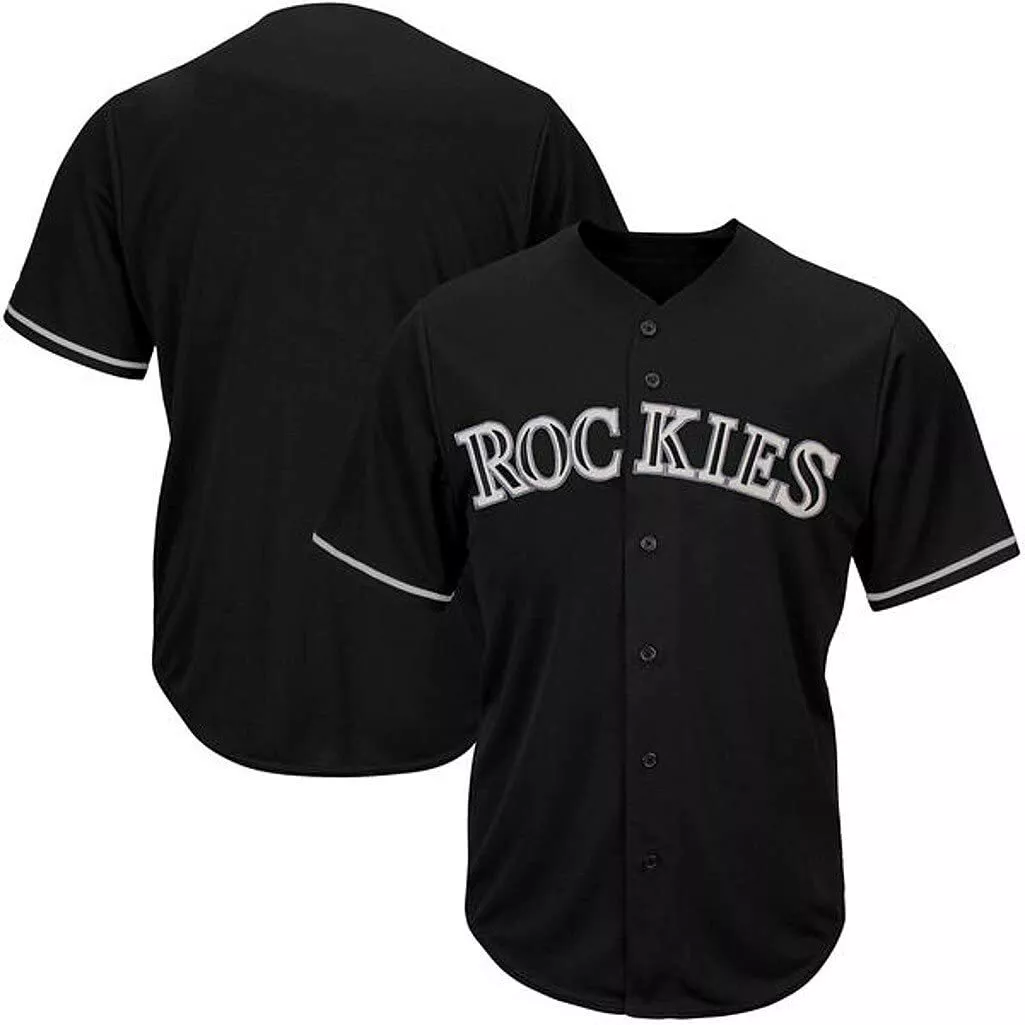 Colorado Rockies MLB Mens Majestic Black Fashion Jersey Size 3XL