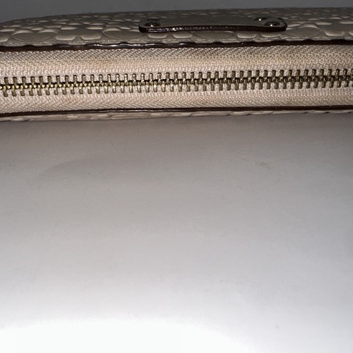 KATE SPADE Textured Beige Leather Zip Around Long Wallet - Picture 4 of 6