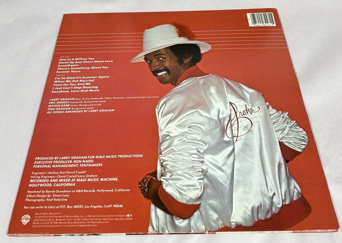 Larry Graham One In A Million You Vinyl LP - 1980 Warner Brothers 
