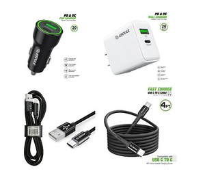 Car + Home Charger 1 X A to C & 1 X C to C USB For Apple iPhone 17 Pro
