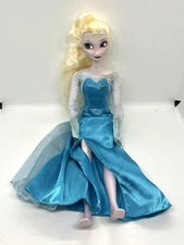 Frozen 17" Elsa Singing Disney Doll Blonde Light Up Let It Go Untested