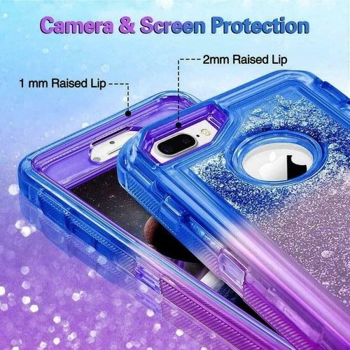 Armor Glitter Liquid Hybrid Case Cover For iPhone Belt Clip fits Otterbox Clip - Picture 7 of 43