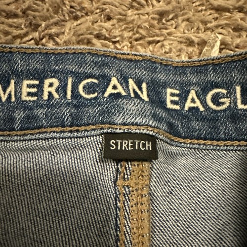 American Eagle Women's Stretch Mom Jeans Light Blue Wash Size 0 Regular - Picture 5 of 8