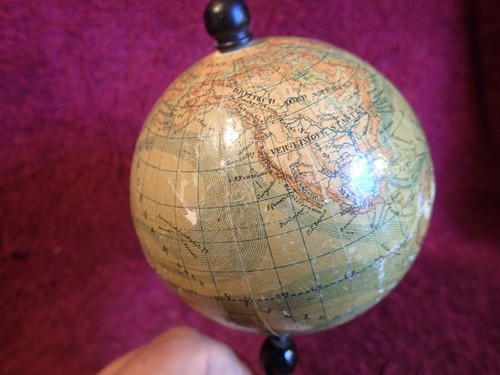 ANTIQUE SMALL ( diam 10 cm / 4 inches) GLOBE HEYMANN BERLIN GERMANY GERMAN - Picture 5 of 11