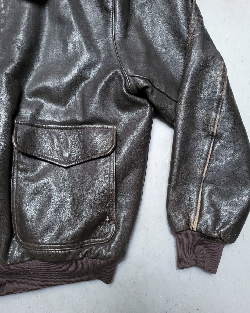 type A-2”羊革“短丈“LL“bomber jacket Crafter Men's Classic A2 Aviator WWII Flying Tiger Leather Jacket