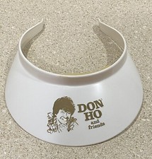 Vintage DON HO & Friends Plastic Visor Hat / Hard Plastic Gold Print Made In USA