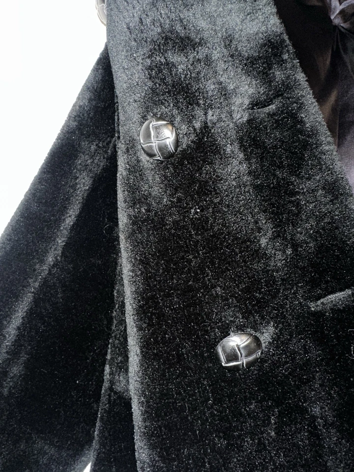 Винтажный редкая меховая шуба на Fox Knapp США сделано куртка черный размер 40 - Изображение 3 из 4