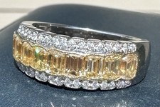 $15000 MODANI JEWELS EMERALD CUT YELLOW FANCY...
