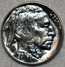 Brilliant Uncirculated 1937-P Buffalo Nickel, Radiant, Razor-Sharp specimen. Philadelphia Buffalo