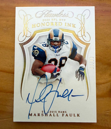 2024 Panini Flawless Honored Ink Marshall Faulk St. Louis Rams Auto #HI-MFK /25