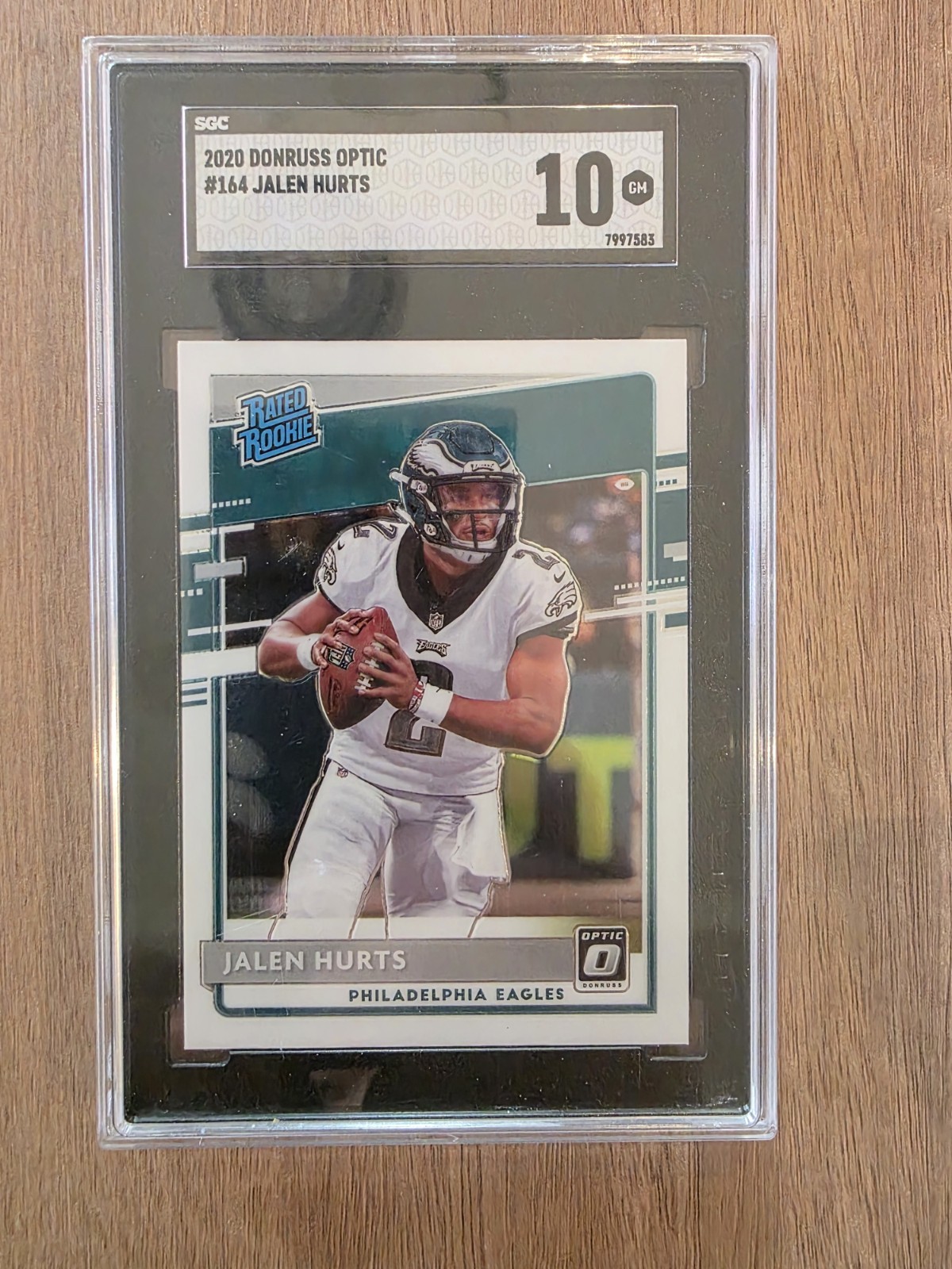 2020 Optic Jalen Hurts RC Rated Rookie SGC 10 Gem Mint Philadelphia Eagles