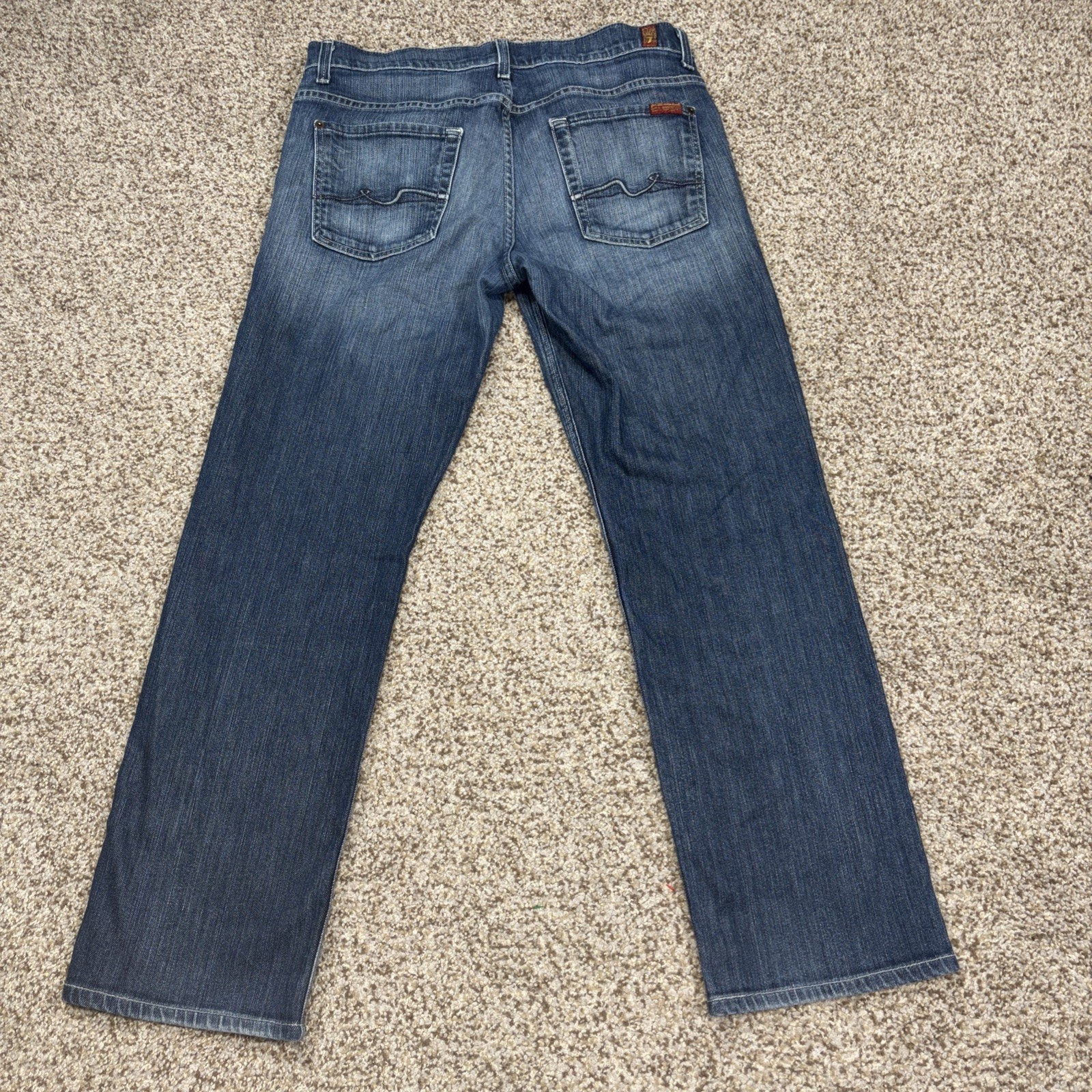 7 for all Mankind Slouchy Denim jeans Men's size 33 X 29 medium wash button fly - View 15