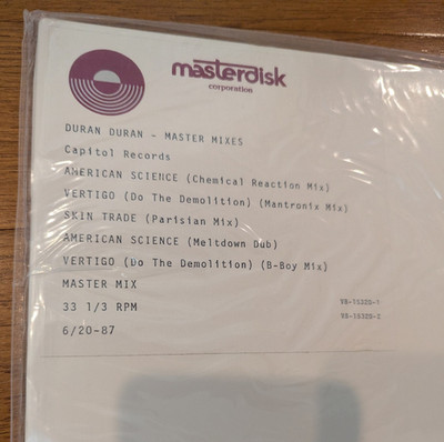 Duran Duran: Master Mixes 2XLP Gatefold Promo 1986 Vinyl SEALED! VB-15320