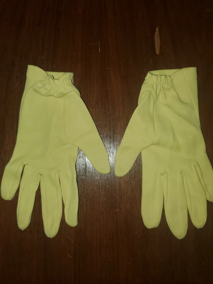 Guantes Cortos Vintage 1950’s-60’s Amarillo Nailon Usados en Excelente Condición Damas Pequeños Muchos MÁS Listados Foto 2 de 4