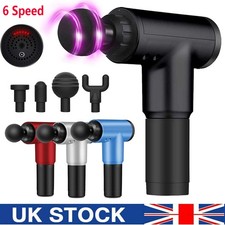 Massage Gun Deep Tissue Muscle Therapy Percussion Message Relax Back Neck+4 Head