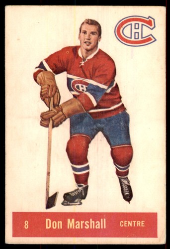 Don Marshall #8 1957 Parkhurst card