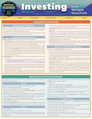 Investing - Stocks, Bonds, Real Estate, Mutual Funds : QuickStudy Laminated ...