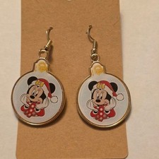 Disney Minnie Mouse Festive Earrings - Red and Gold