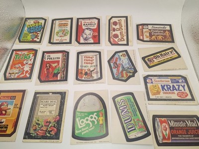 Wacky Packages Lot Of 16 Pieces Including Minute Mud Orange Juice