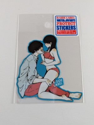B-Side Label Sticker Girl on Guy Waterproof US SELLER