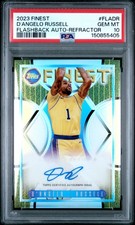 2023 TOPPS FINEST FLASHBACK AUTOS REFRACTOR #FLADR D'ANGELO RUSSELL PSA 10