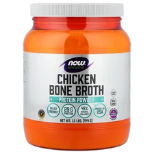 Now Foods Chicken Bone Broth 1 2 lbs 544 g Dairy-Free, GMP Quality Assured,
