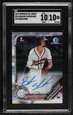 2019 Bowman Draft Chrome Pick Braden Shewmake #CDA-BSH SGC 10 GEM Auto 0o3x
