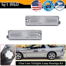 2X Clear Lens Rear Bumper Side Marker Light Housings For 1993-2002 Chevy Camaro