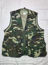 Game Winner Hunting Vest Mens LARGE Vintage Sportswear Camo Duck Game Fowl Pouch