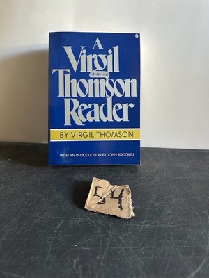 A Virgil Thomson Reader Virgil Thomson 1984 First Paperback Edition E.P. Dutton