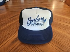 Vintage Barbara Mandrell Country Blue Mesh Trucker Hat Ball Cap Snapback