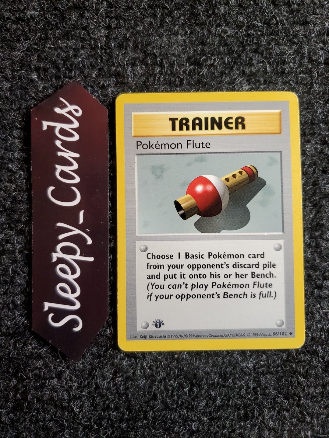 Pokemon Flute 86/102 1st Edition Base Set Shadowless Uncommon 1999 Pokemon NM