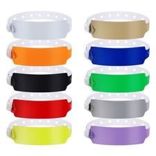 100pcs Vinyl Wristbands, Disposable Waterproof Wristbands Multiple 
