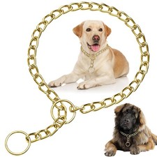 Dog Chain Collars, Metal Slip Link Training Heavy Duty Dog Choker Collar Mart...