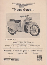 Motorcycle Scooter 1952 Moto Guzzi Galetto 160 cc.  cover of this sale brochure