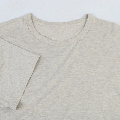 LULULEMON OATMEAL TAN CREW NECK TEE SHIRT L