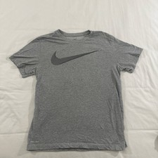 Nike The Nike Tee Dri-FIT Gray Crew Neck Short Sleeve Men  s M Training