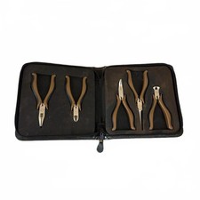 Craftsman Precision Mini Pliers Set 5 Piece Needle Nose Cutters Zipper Case
