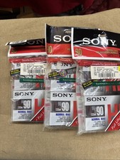 Lot of 6 Sony HF 90 Normal Bias High Fidelity Blank Audio Cassette Tapes - New