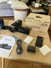 2.7K Video Camera Camcorder 42MP 18X 3.0'' Flip Screen Recorder Open Box NEW