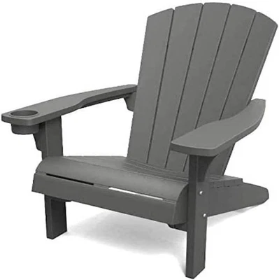 Garden Chair Keter Alpine Adirondack Outdoor Furniture Chair Wood Effect - Grey