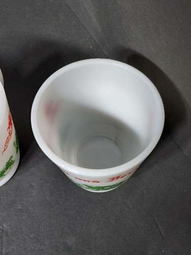 Vintage 50s Hazel Atlas Milk Glass Tom & Jerry Christmas Carriage Bowl W/5 Mugs - Picture 18 of 23
