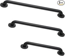NEW 3 PC Grab Bar Bundle ADA Compliance 18", 36", 42" Matte Black 1.5  Diameter