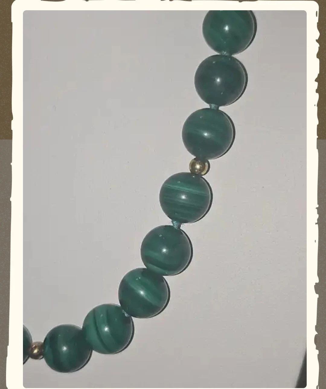 Natural Malachite Stone Necklace image 2