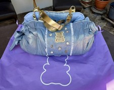 Melissa Fendrich Dog Tote Bag Luxus Swarovski Hund Tasche Shopper Strass Blau Melissa Fendrich Dog Tote Bag Luxus Swarovski Hund Tasche Shopper Strass Blau