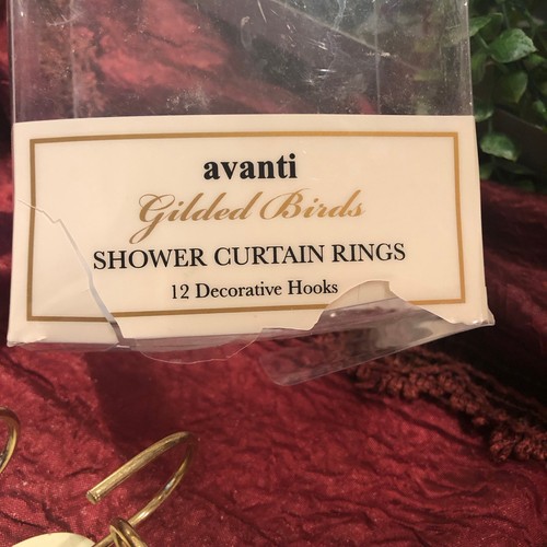 Gilded Birds 12 Shower Curtain Rings Aventi by Chad Barrett. - Picture 7 of 8