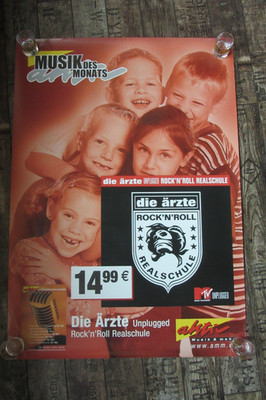 die ärzte Promo Plakat Rock´n´Roll Realschule Werbung DÄ Bela Farin Rod Gross