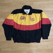 Vintage 1990&rsquo;s NASCAR Davey Allison #28 Texaco Racing Jacket Sz Large Yellow
